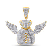 1 1/2CTW-DIA P1P2 MONEY BAG PENDANT